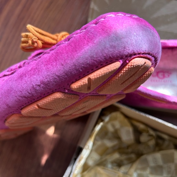 UGG W Meena pink suede slipper loafer size 9 - Picture 4 of 9